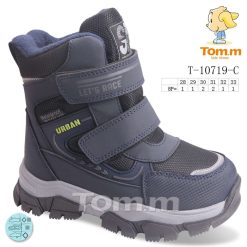 Buty Śniegowe dziecięce 1026-3855-T-10719-C (8par／28-33) szaro-niebieski