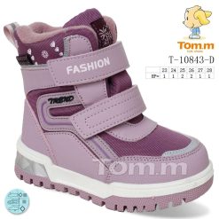 Buty Śniegowe dziecięce 1026-3872-T-10843-D (8par／23-28) różowo-fioletowy