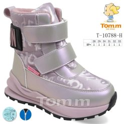 Buty Śniegowe dziecięce 1026-3879-T-10788-H (8par／28-33) różowy metaliczny
