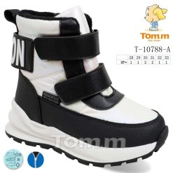 Buty Śniegowe dziecięce 1026-3887-T-10788-A (8par／28-33) biało-czarny