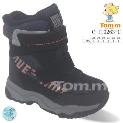 Buty Śniegowe dziecięce 1026-3898-C-T10263-C (8par／28-33) czarno-szary