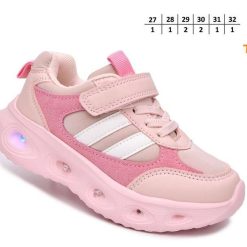 Buty Sportowe Rzepy dziecięce 1026-2805-T-65149-B (8par／27-32) różowy ／ biały