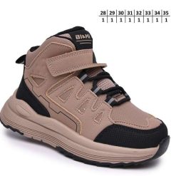 Buty Sportowe Rzepy dziecięce 1026-2844-A-B60156-D (8par／28-35) beżowy ／ czarny