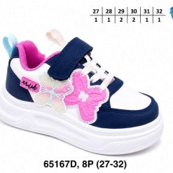 Buty Sportowe Rzepy dziecięce 1026-2865-F-65167-D (8par／27-32) biały ／ granatowy ／ różowy