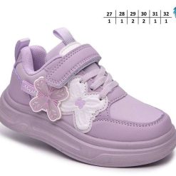 Buty Sportowe Rzepy dziecięce 1026-2866-F-65167-C (8par／27-32) liliowy ／ fioletowy