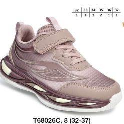 Buty Sportowe Rzepy dziecięce 1026-3084-T-68026-C (8par／32-37) beżowo-różowy