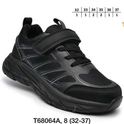 Buty Sportowe Rzepy dziecięce 1026-3094-T-68064-A (8par／32-37) czarny