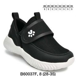 Buty Sportowe Rzepy dziecięce 1026-3096-A-B60037-F (8par／28-35) czarny