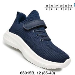 Buty Sportowe Rzepy dziecięce 1026-3104-F-65015-B (12par／35-40) granatowy
