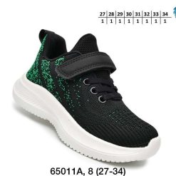 Buty Sportowe Rzepy dziecięce 1026-3109-F-65011-A (8par／27-34) czarny