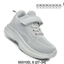 Buty Sportowe Rzepy dziecięce 1026-3110-F-65010-D (8par／27-34) szary