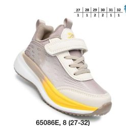 Buty Sportowe Rzepy dziecięce 1026-3141-F-65086-E (8par／27-32) beżowo-żółty