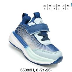 Buty Sportowe Rzepy dziecięce 1026-3152-F-65083-H (8par／21-26) niebiesko-miętowy