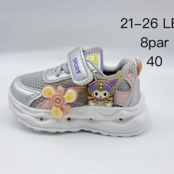 Buty Sportowe Rzepy dziecięce 1026-3269-51014D (8par／21-26) szaro-żółty