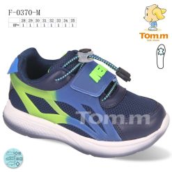 Buty Sportowe Rzepy dziecięce 1026-3275-F-0370-M (8par／28-35) granatowo-zielony