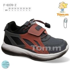 Buty Sportowe Rzepy dziecięce 1026-3277-F-0370-Z (8par／28-35) czarno-czerwony
