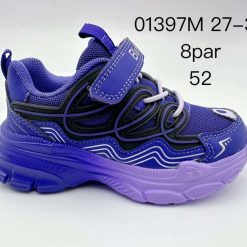 Buty Sportowe Rzepy dziecięce 1026-3288-01397M (8par／27-32) fioletowy