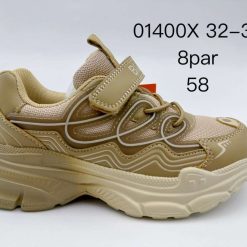 Buty Sportowe Rzepy dziecięce 1026-3294-01400X (8par／32-37) beżowy