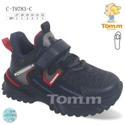 Buty Sportowe Rzepy dziecięce 1026-3296-C-T9783-C (8par／27-32) granatowo-czerwony