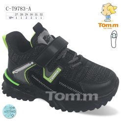 Buty Sportowe Rzepy dziecięce 1026-3297-C-T9783-A (8par／27-32) czarno-zielony