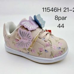 Buty Sportowe Rzepy dziecięce 1026-3304-11546H (8par／21-26) beżowy kwiatowy
