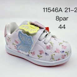 Buty Sportowe Rzepy dziecięce 1026-3305-11546A (8par／21-26) biały kwiatowy