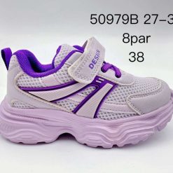Buty Sportowe Rzepy dziecięce 1026-3306-50979B (8par／27-32) fioletowo-różowy
