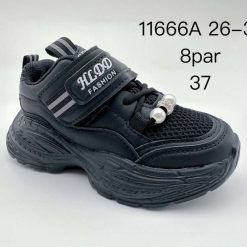 Buty Sportowe Rzepy dziecięce 1026-3312-11666A (8par／26-31) czarny
