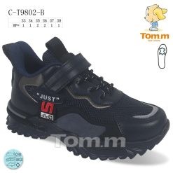 Buty Sportowe Rzepy dziecięce 1026-3320-C-T9802-B (8par／33-38) czarny