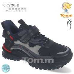 Buty Sportowe Rzepy dziecięce 1026-3329-C-T9794-B (8par／33-38) granatowo-czarny