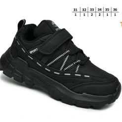 Buty Sportowe Rzepy dziecięce 1026-3332-11784A (8par／31-36) czarny