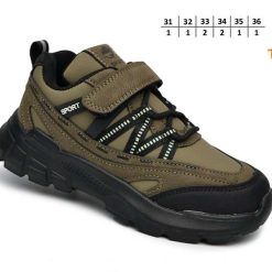 Buty Sportowe Rzepy dziecięce 1026-3338-11784E (8par／31-36) oliwkowy