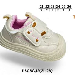 Buty Sportowe Rzepy dziecięce 1026-3342-T-11808-C (12par／21-26) kremowy