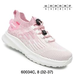 Buty Sportowe Wsuwane dziecięce 1026-3062-A-B60034-C (8par／32-37) różowy