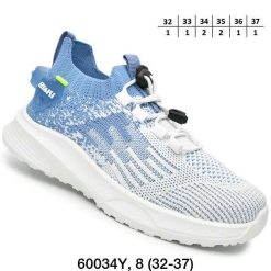 Buty Sportowe Wsuwane dziecięce 1026-3064-A-B60034-Y (8par／32-37) niebieski