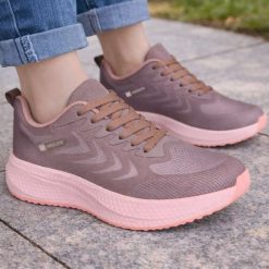 Buty Sportowe dziecięce 1026-3125-T-68021-F (8par／36-41) różowo-szary