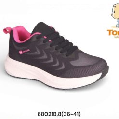 Buty Sportowe dziecięce 1026-3130-T-68021-B (8par／36-41) czarno-różowy