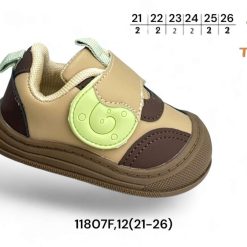 Buty Sportowe dziecięce 1026-3345-T-11807-F (12par／21-26) brązowo-beżowy