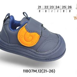 Buty Sportowe dziecięce 1026-3348-T-11807-M (12par／21-26) granatowo-pomarańczowy