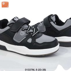 Buty Sportowe dziecięce 1026-3921-A-B01337-M (8par／33-38) czarno-biały