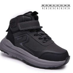 Buty Trekkingowe dziecięce 1026-2842-A-B60160-B (8par／28-35) czarny ／ ciemnoszary