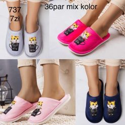 Kapcie damskie Mix kolor 1026-1144-737 (36par)