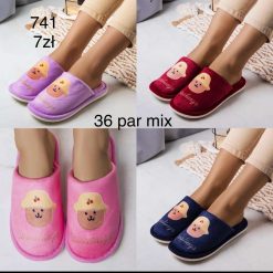 Kapcie damskie Mix kolor 1026-1766-741 (36par)