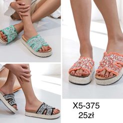 Klapki damskie Kolor do wyboru 1026-1481-X5-375 (12par 36-41)