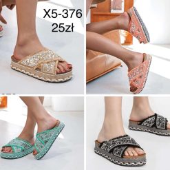 Klapki damskie Kolor do wyboru 1026-1492-X5-376 (12par 36-41)