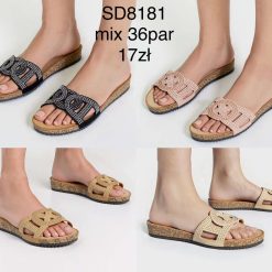 Klapki damskie Mix kolor 1026-1364-SD8181 (36par)