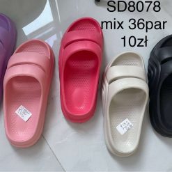 Klapki kroksy damskie Mix kolor 1026-1637-SD8078 (36par)