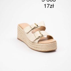 Klapki na koturnie damskie 1026-1591-5-363 (12par 36-41)