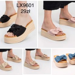 Klapki na koturnie damskie Kolor do wyboru 1026-1450-LX9601 (12par 36-41)