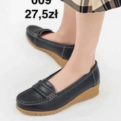Mokasyny damskie 1026-1255-009 (12par 36-41) czarny